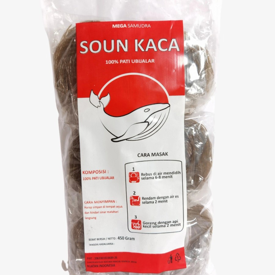 

Soun Kaca Japchae Korean Glass Noodle Mega Samudra 450gr