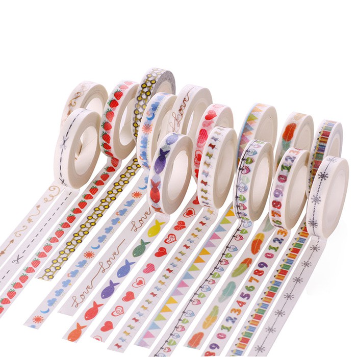 Japanese Washi Tape - Red Love Heart Pattern