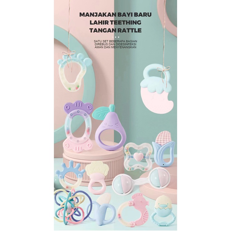 SB168 Mainan Gigitan Bayi Teether Bayi Bersuara Aman Gigitan Untuk Bayi BPA FREE