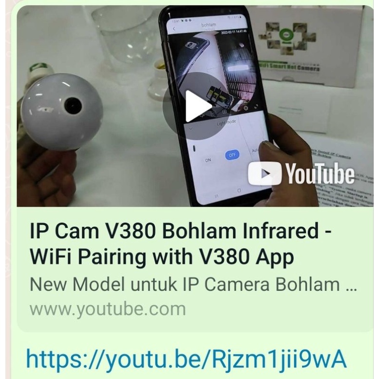 IPCAM Bohlam 360 / IP Camera 360 Bohlam V380  2MP HD 1080P INFRA RED