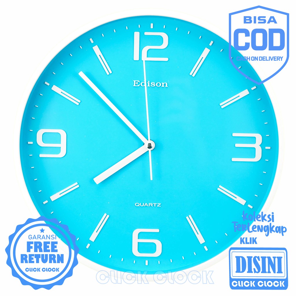 Jam Dinding Polos Dekorasi Rumah Wall Clock Murah EDISON EDW 290-TC