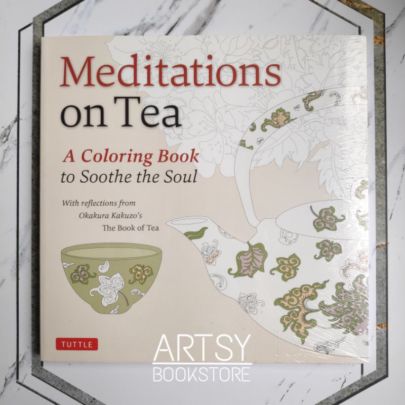 MEDITATIONS ON TEA - Adult Coloring Book IMPORT