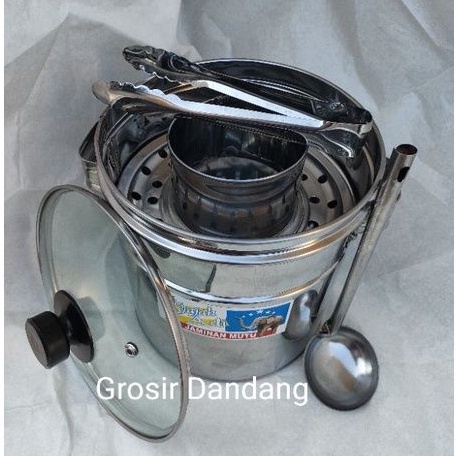 Dandang bakso mini tutup kaca size 20