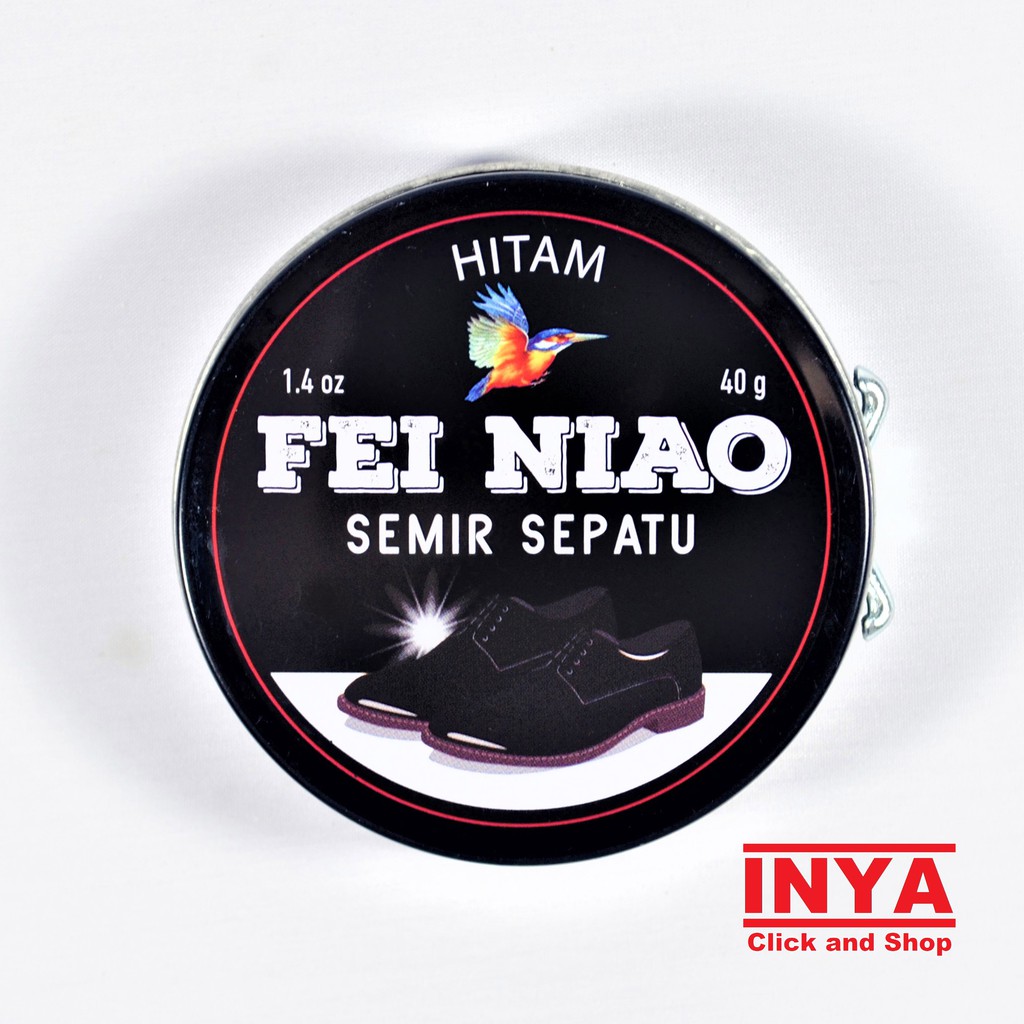 SEMIR SEPATU FEI NIAO BLACK 40gr - WARNA HITAM