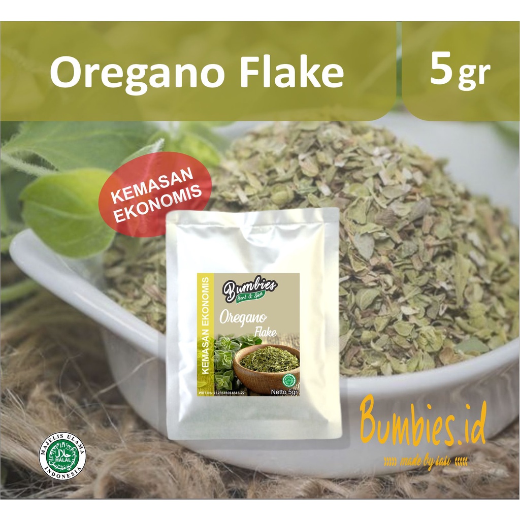 

Daun Oregano 5gram bumbies kemasan ekonomis | Dried Oregano | Oregano Leaves | Topping Pizza Mie Spagheti