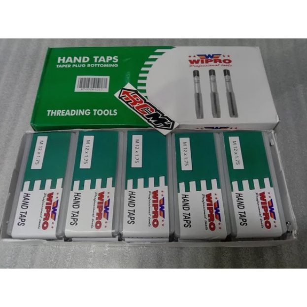 ALAT PEMBUAT DRAT HANDTAPS HAND TAPS TAPER PLUG BOTTOMING DRAT HALUS ASLI M12X1.75 M 12 X 1.75 M12X1.25 M 12 X 1.25 M12X1.5 M 12 X 1.5 M12X175 M 12 X 1.75 ORI ORIGINAL WIPRO ASLI