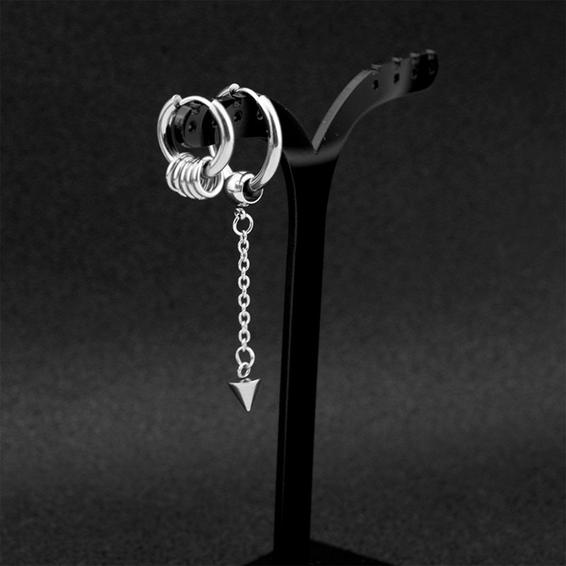 Fancyqube Anting Hoop Rantai Bahan Stainless Steel 2021 Gaya Punk Goth Hip Hop Untuk Pria Dan Wanita