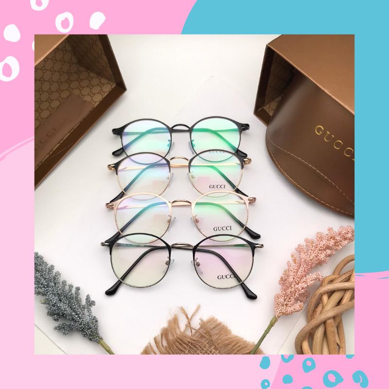 Kacamata fashion wanita / pria / lensa anti radiasi / minus / photocromic / kacamata hitam GC 120