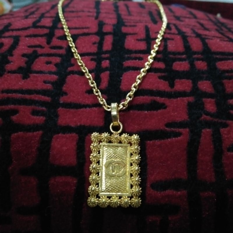 kalung+liontin dewasa emas muda