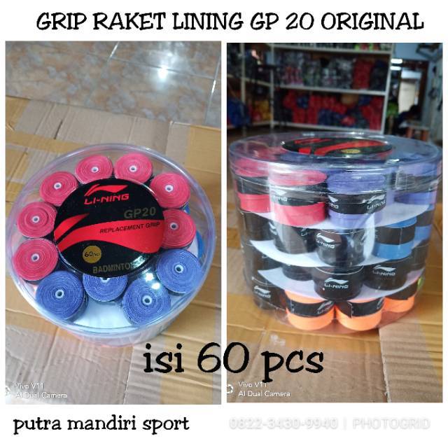 Grip raket lining gp 20 isi 60 original