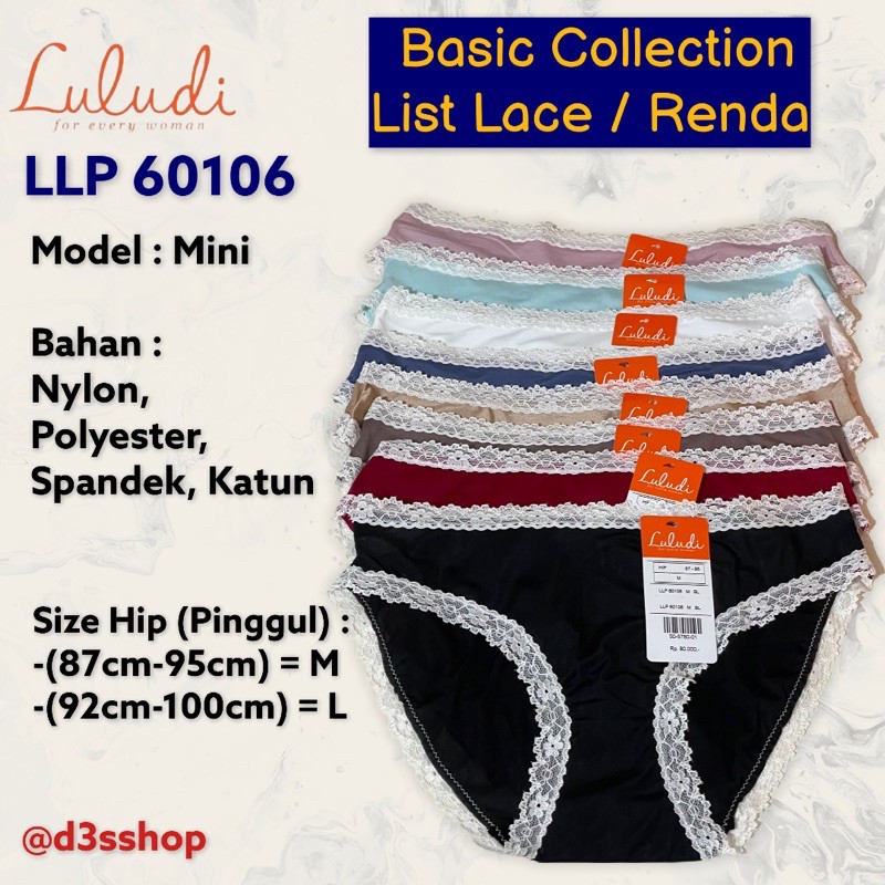 Luludi by Wacoal Mini Panty Renda Basic LLP 60106 / Celana Dalam