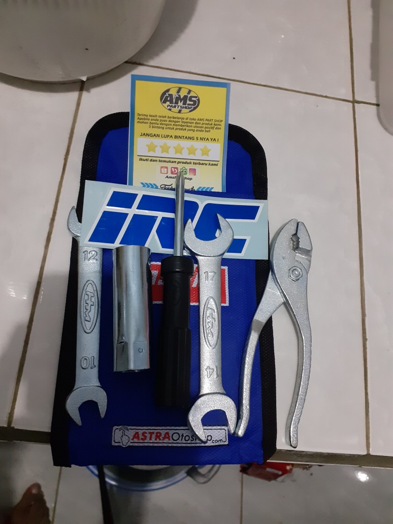 Toolkit Motor / Tool Set Aspira 5pc  Kunci Busi / Tang / Obeng + / - Kunci Pas 10 / 12 Dan 14 / 17