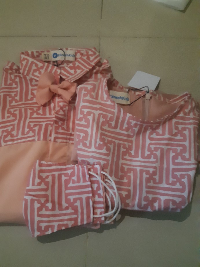 Dress Tutu Batik Anak I Kemeja Batik Anak I Baju Anak Couple Tosca Seri Jatayu Kawung Keneshkids