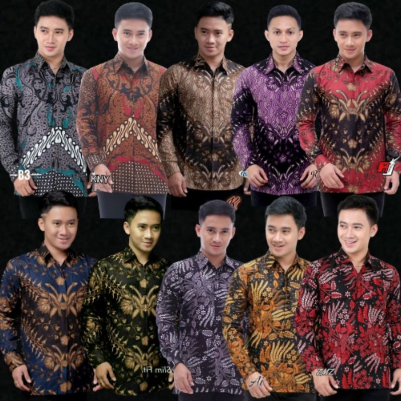 Kemeja hem baju batik seragam Natal imlek