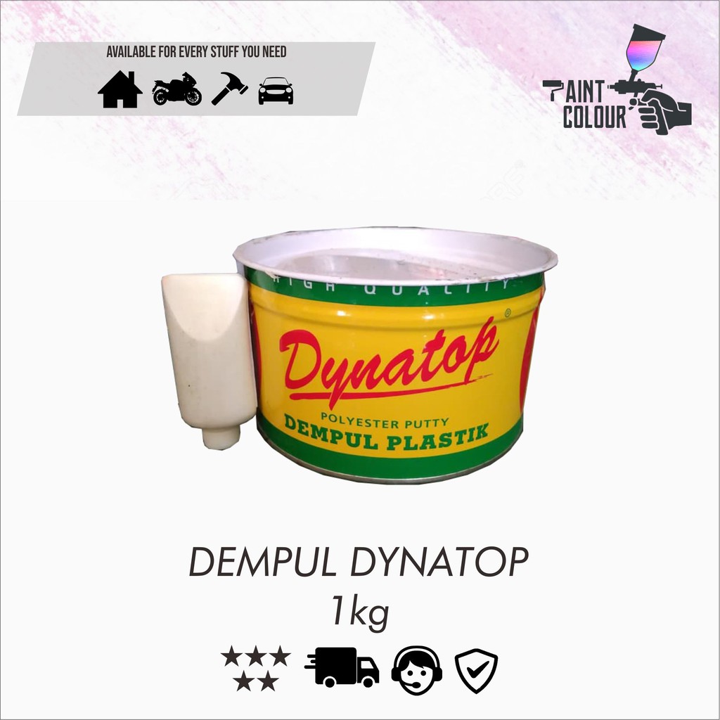 Dempul dynatop 1 kg Mobil/Motor/Besi/Kayu