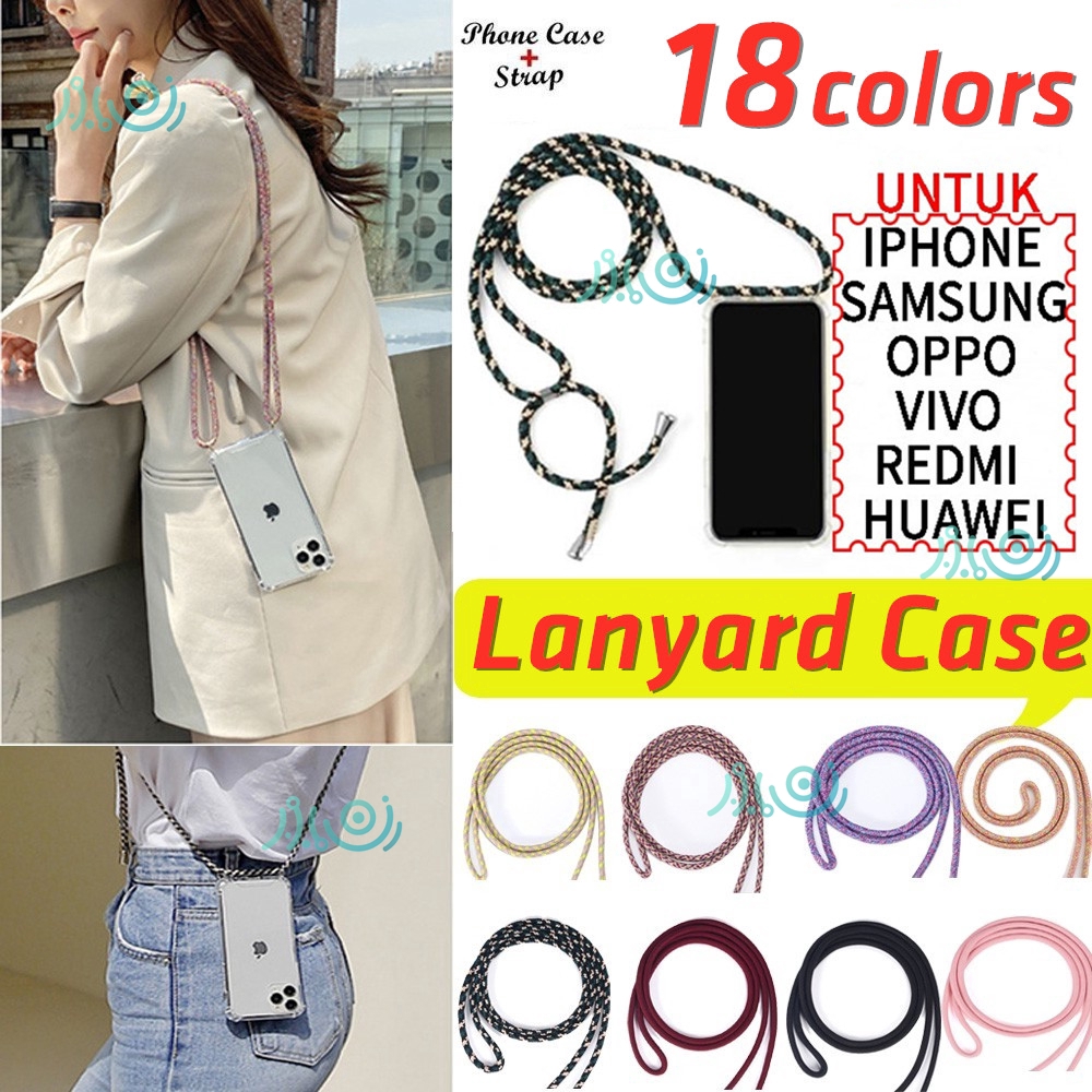 [CX] Lanyard Case OPPO A53 F1s RENO 2 2Z 2F 10x 3 Pro A5S