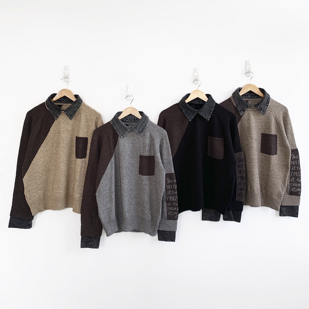 Her Goods Store AB669 Korean Outer/Outerwear/Sweater/Sweater Rajut/Knitwear/Atasan Rajut