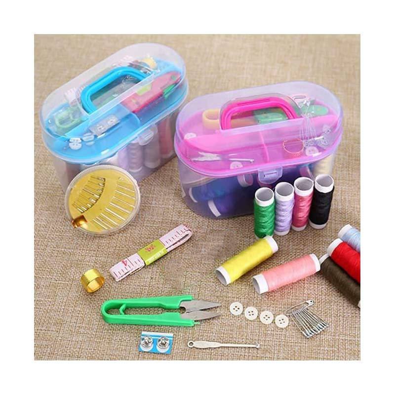 Sewing box 1 set alat Jahit &amp; benang warna lengkap Paket Benang dan Jarum Komplit