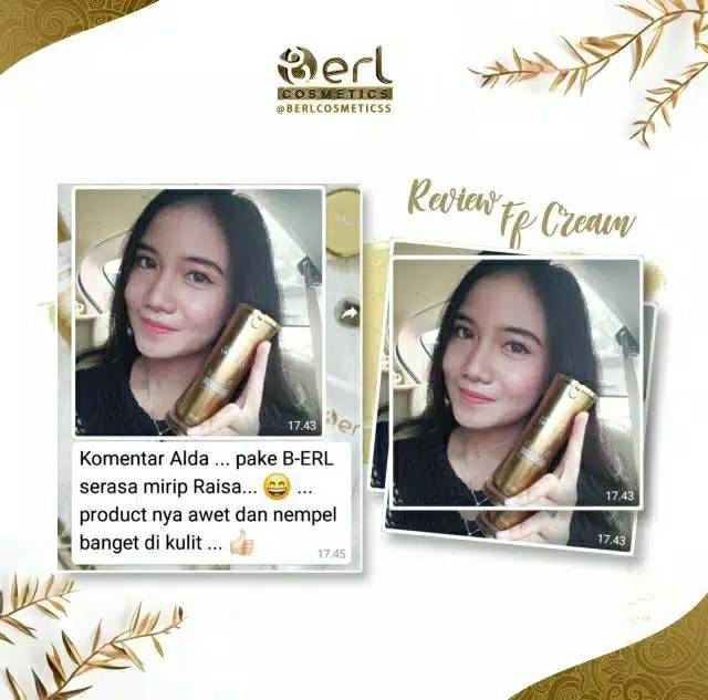 B Erl Fine and Fairness Cream / B Erl Cosmetics / Base Make Up / Memberikan Efek Glowing Cerah 5.0