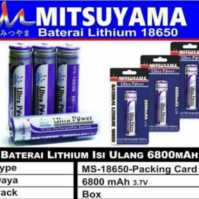 Batterai Lithium / Batterai Charger 18650/6800mAh