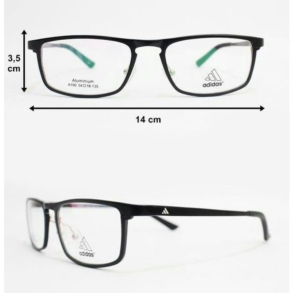 Frame kacamata antiradiasi pria wanita Adidas alumunium