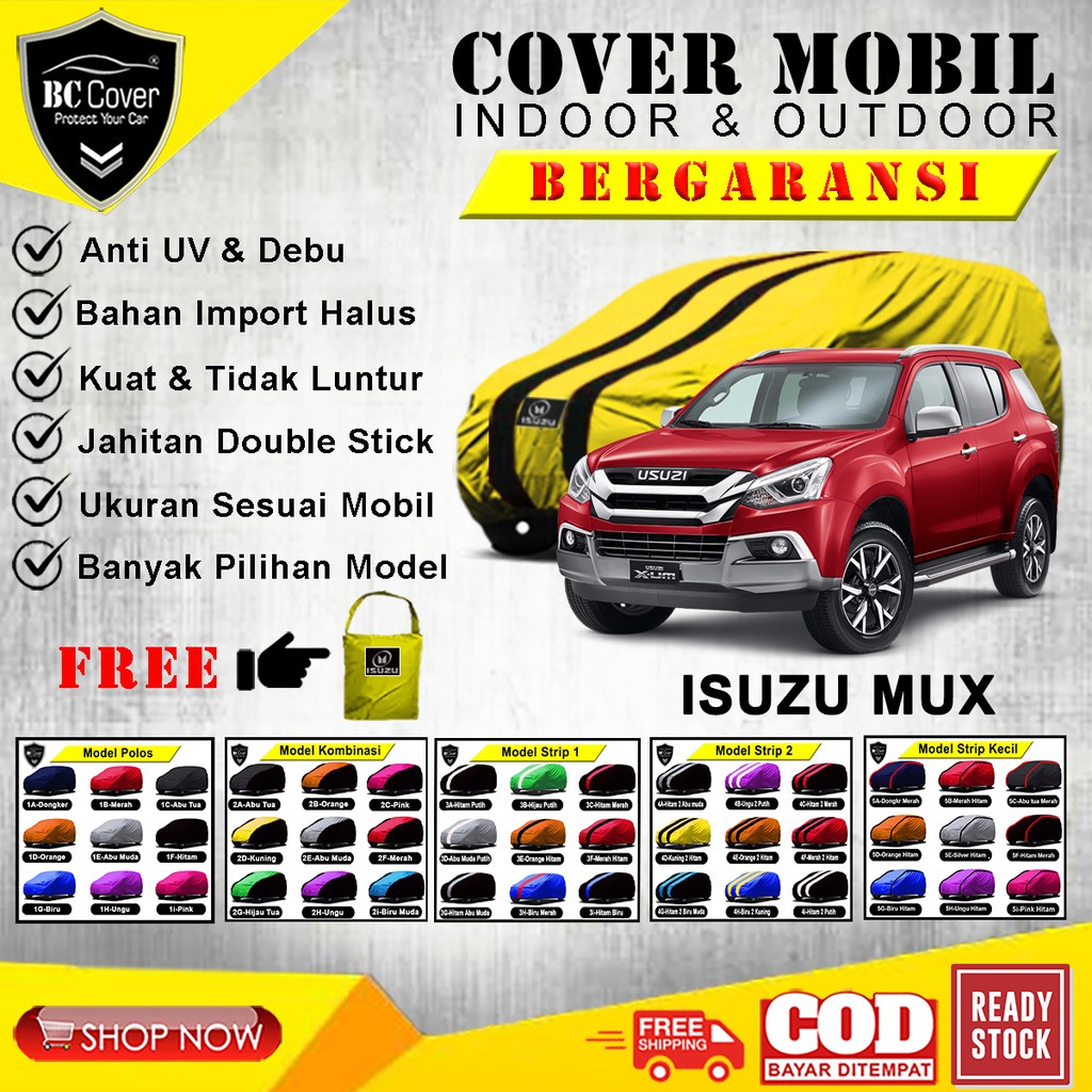 Body Cover Mobil Isuzu Mux / Sarung Mobil Isuzu MUX / Selimut Mantel Pelindung Jas Mantol Kerudung Tutup Penutup Mobil MUX Outdoor