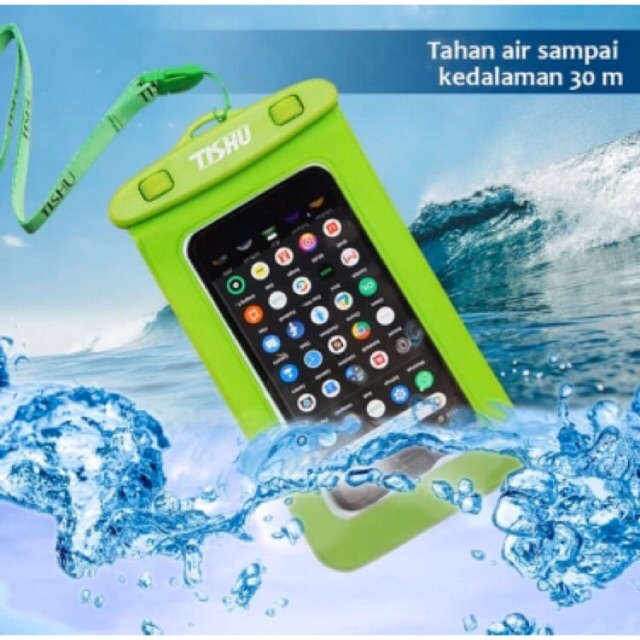 WATERPROOF TISHU ORIGINAL HP KANTONG/POUCH ANTI/TAHAN AIR ORI up to 30M SARUNG PLASTIK