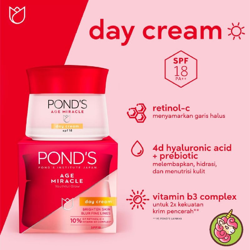 Pond's Age Miracle Day Cream/ Night Cream 10/ 50 gram Ponds