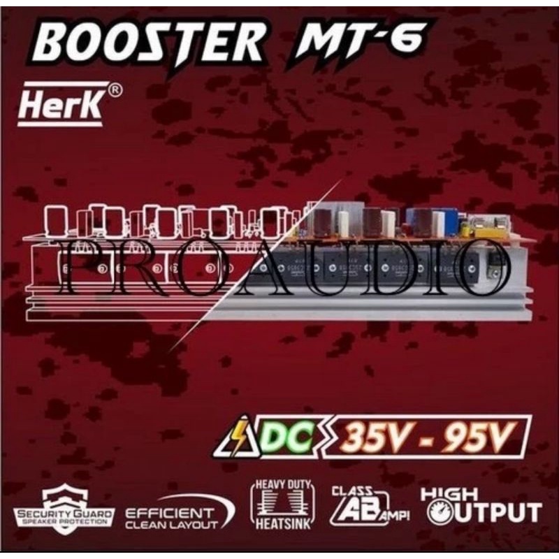 Kit Power Booster MT 6 Herk 1200 Watt Amplifier mono