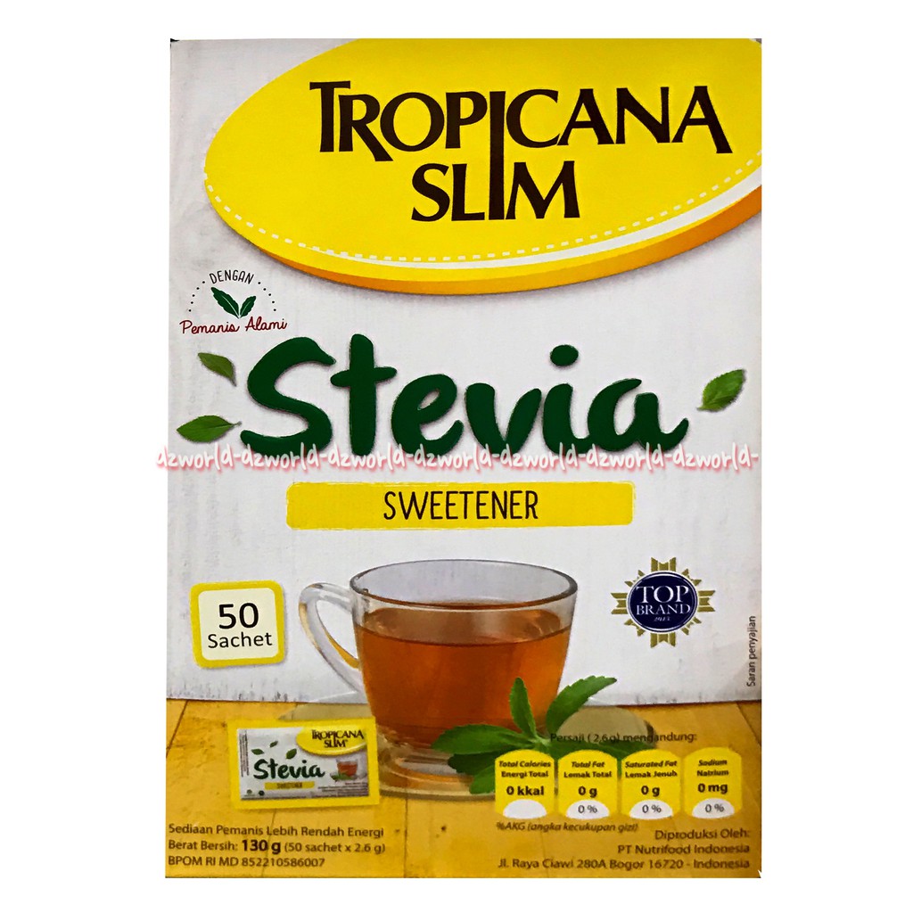 Tropicana Slim Stevia 50sachet Gula Non Kalori Slims Stefia Gula Untuk Diabetes Diabet TropicanaSlim Gula Jagung TS