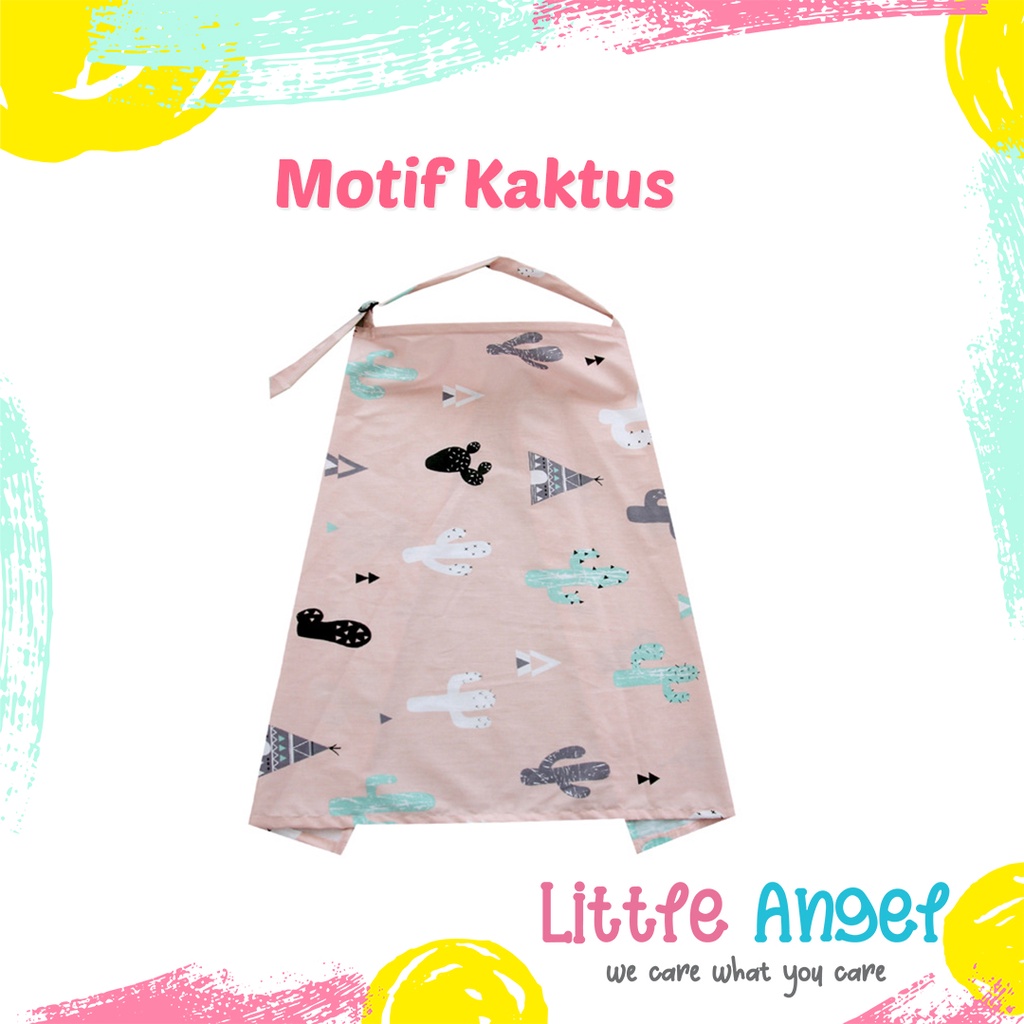 APRON KAIN IBU MENYUSUI Celemek Penutup Menyusui Bayi Jumbo Melingkar Premium Baby Nursing Cover Motif Unik Lucu