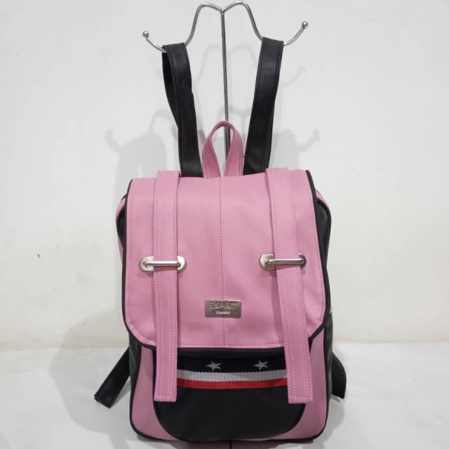 Tas Punggung Backpack Anak Perempuan Espirit Pink SD SMP SMA Hits Simple Murah Tebal Kuat Original