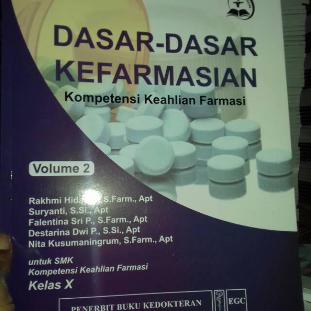 Jual Dasar Dasar Kefarmasian Kompetensi Keahlian Farmasi Kelas X Vol 2 ...