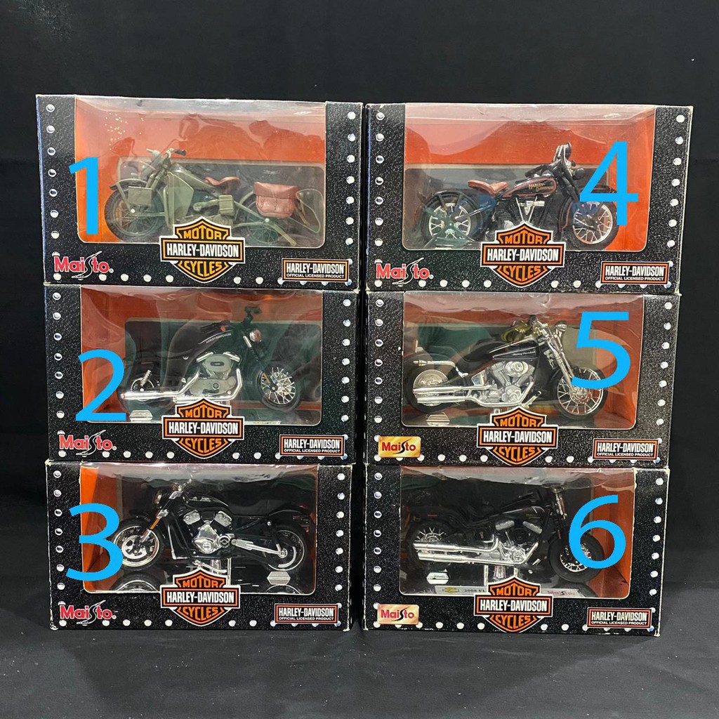(7) Diecast Maisto Motor Harley Davidson Cycles Skala 1/18