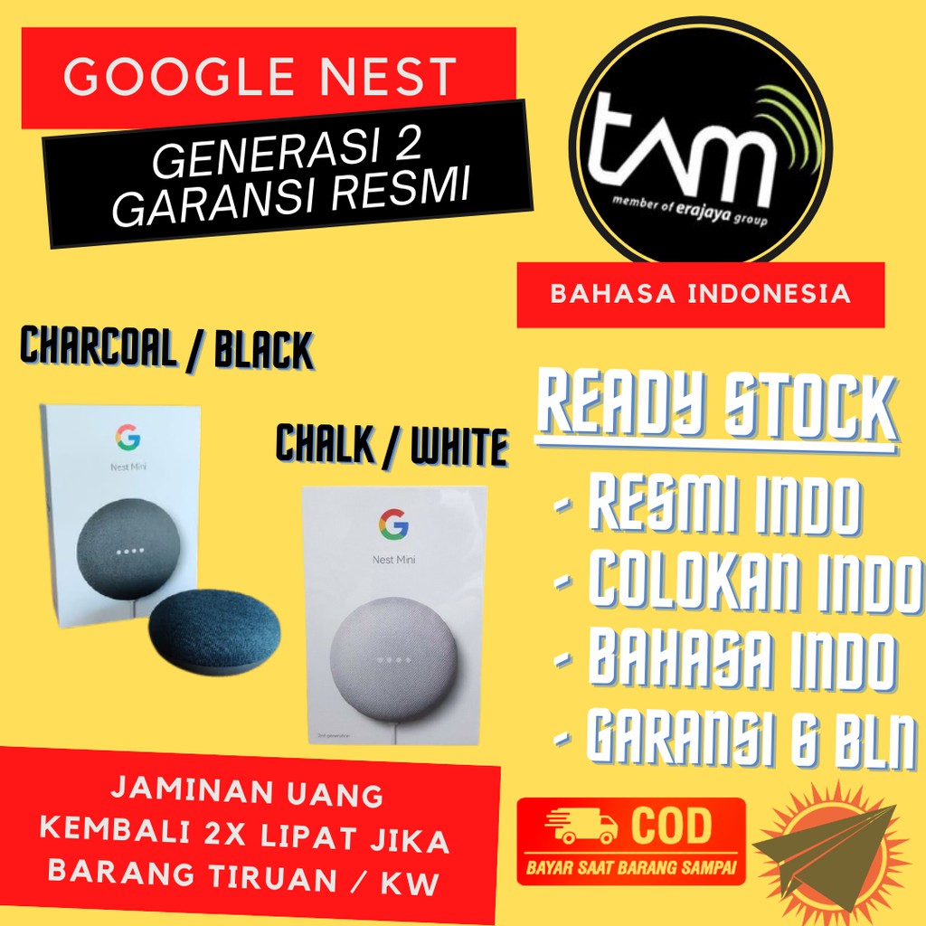 Google Nest Mini Resmi TAM Generasi 2 [Bahasa Indonesia]