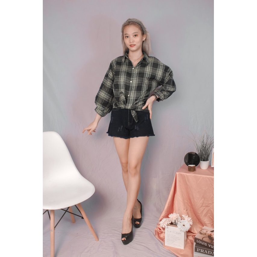 RX Fashion - Kemeja Guilen Oversize Shirt // Oslin Oversize -R1-YANDETH - HITAM