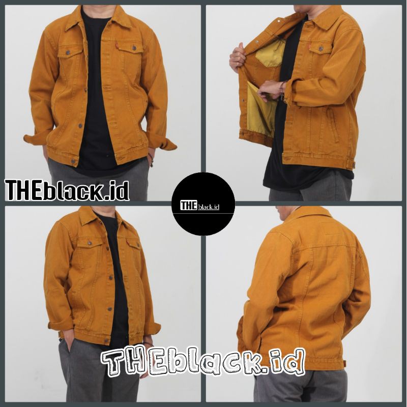 JAKET JEANS PRIA PAKAIAN PRIA JAKET JEANS COWOK MUSTARD