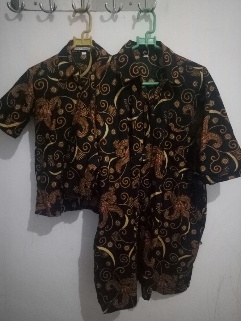 Couple Batik Ayah Anak Motif Sogan Salju Size Anak Terlengkap || Kemeja Lengan Panjang