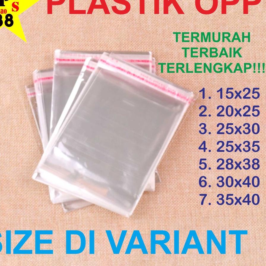 

10.10 Brand PLASTIK OPP 35X40 - OPP 30x40 - OPP 28X38 - OPP 25X35 - OPP25X30 - PLASTIK BUNGKUS KAIN