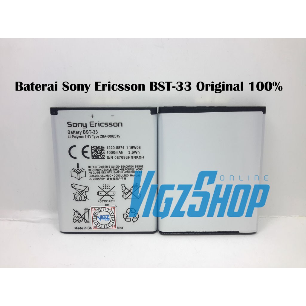 Baterai Sony Ericsson BST-33 BST33 Original 100%