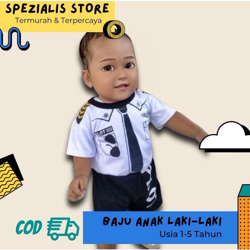 NEW Baju Setelan Anak Laki Laki / stelan anak laki laki pilot | Setelan Anak Murah