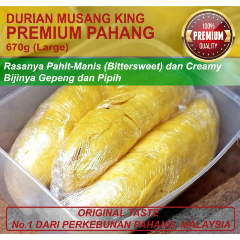 

Durian Musang King Premium 670gr 100% ASLI PAHANG / MAO SHAN WANG