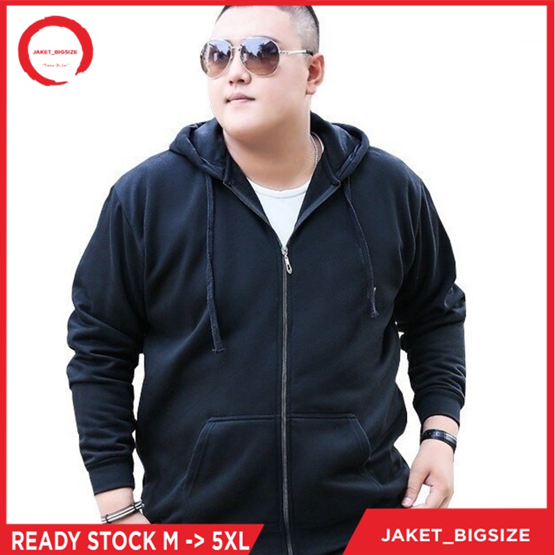 Hoodie Zipper Jumbo Pria dan Wanita size S, M, L, XL, XXL, 3XL, 4XL, 5XL