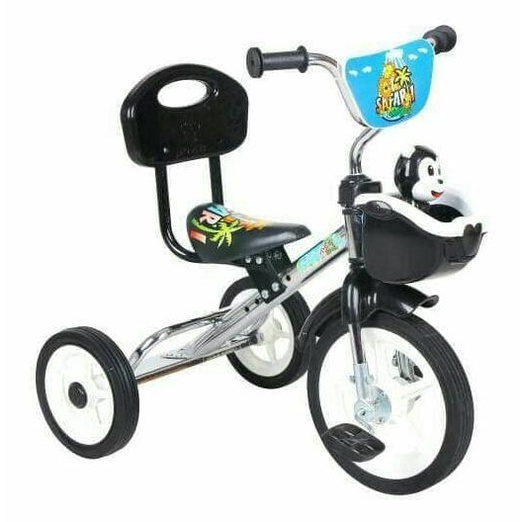 SEPEDA ANAK RODA 3 PMB SAFARI STAINLESS MUSIK