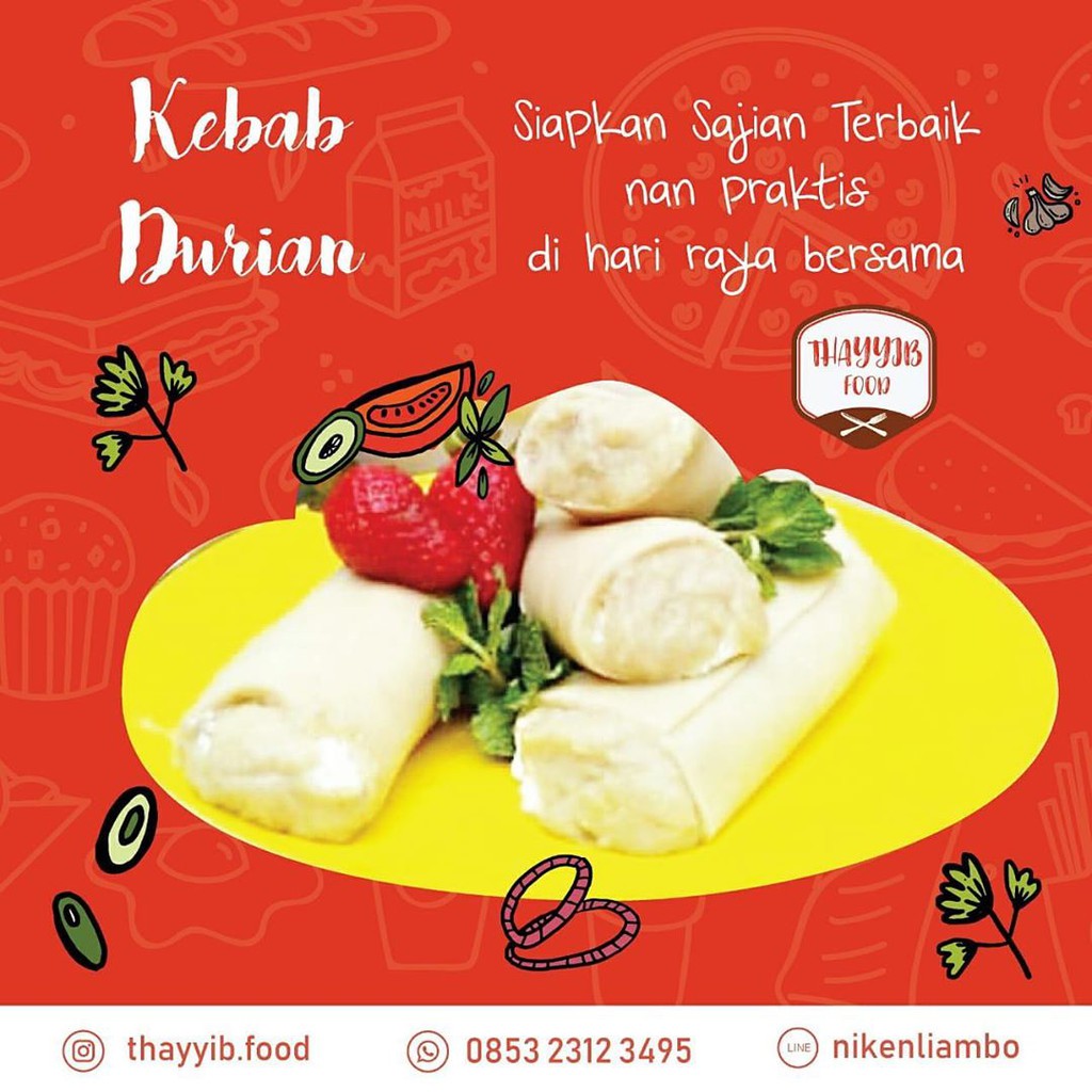 

KEBAB FROZEN DURIAN THAYYIB HOMEMADE HALAL TANPA MSG DAN PENGAWET