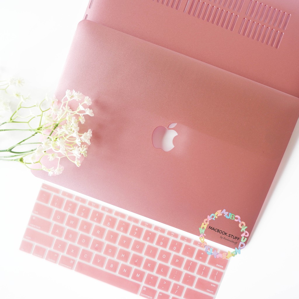 MACBOOK Case METALIC ROSEGOLD NEW AIR PRO RETINA 11 12 13 14 15 16 INCH NON /  WITH CD ROOM / TOUCHBAR / TOUCH ID / M1 2020 2021 2022