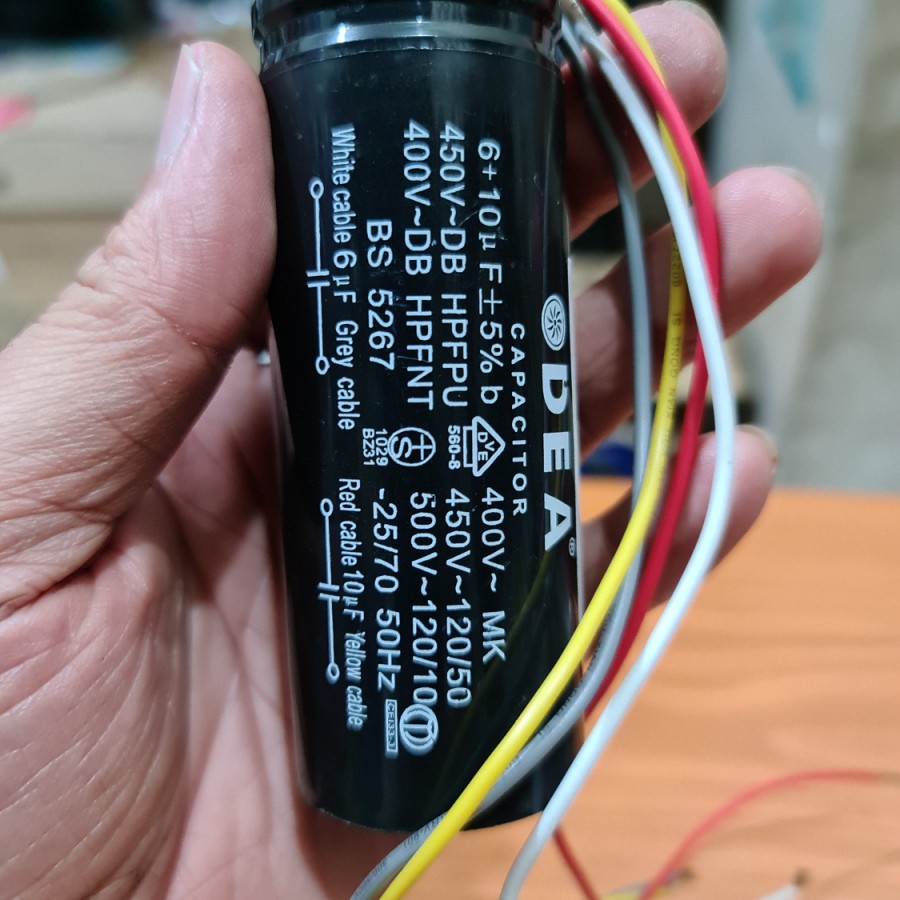 Kapasitor mesin cuci DEA