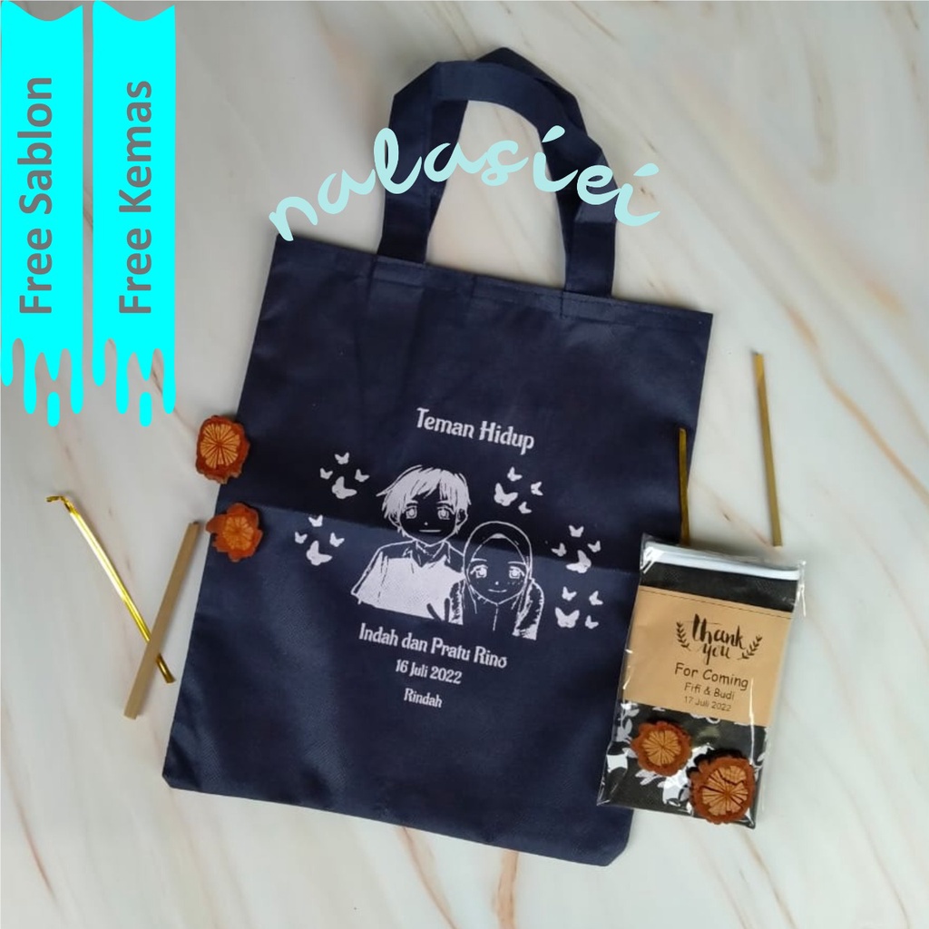

Tas Totebag Spunbond Souvenir Pernikahan