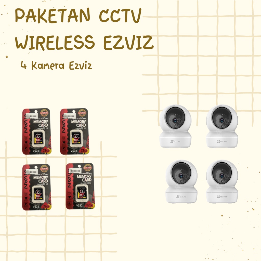 Pemasangan cctv 4 titik Ezviz/ Instalasi CCTV Ezviz/ cctv Ezviz