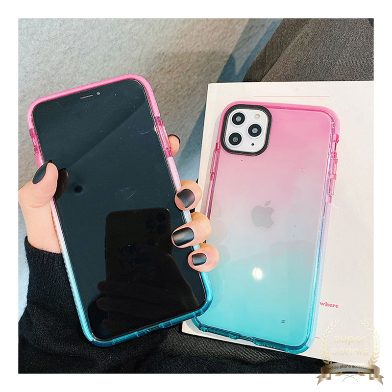 BUMPER Soft Case Bahan Tpu Warna Gradasi Permen Untuk Iphone 11 11pro Max Iphone 6 6s 7 8 Plus X Xr Xs Max Se